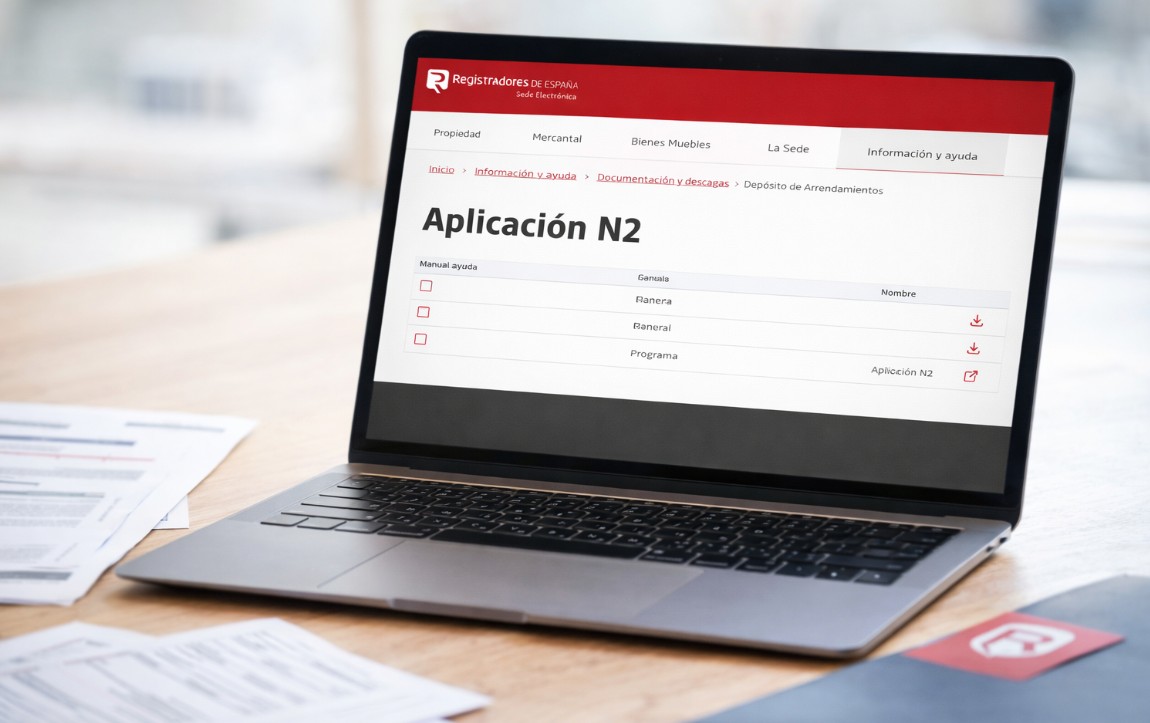 Uso de la aplicación N2 de los Registradores para presentar el depósito NRUA