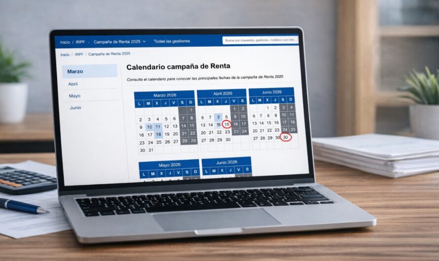 Calendario renta 2025: fechas clave y plazos de la campaña 2026
