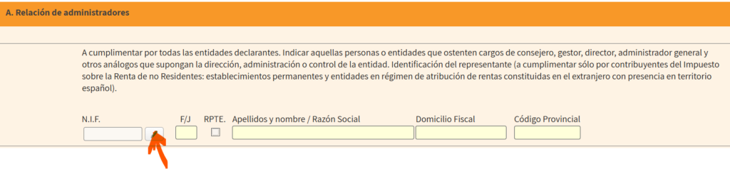 Apartado administradores Impuesto de Sociedades