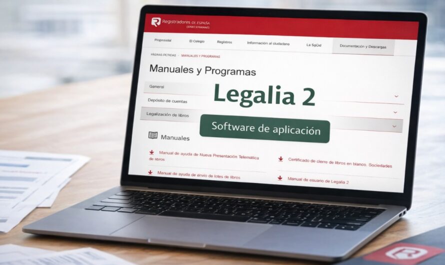 Legalia 2: descargar, instalar y usar para presentar libros en el Registro Mercantil