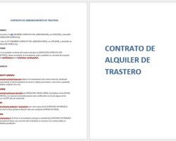 Modelo de contrato de alquiler de trastero (Word y PDF) Contrato alquiler de trastero plantilla